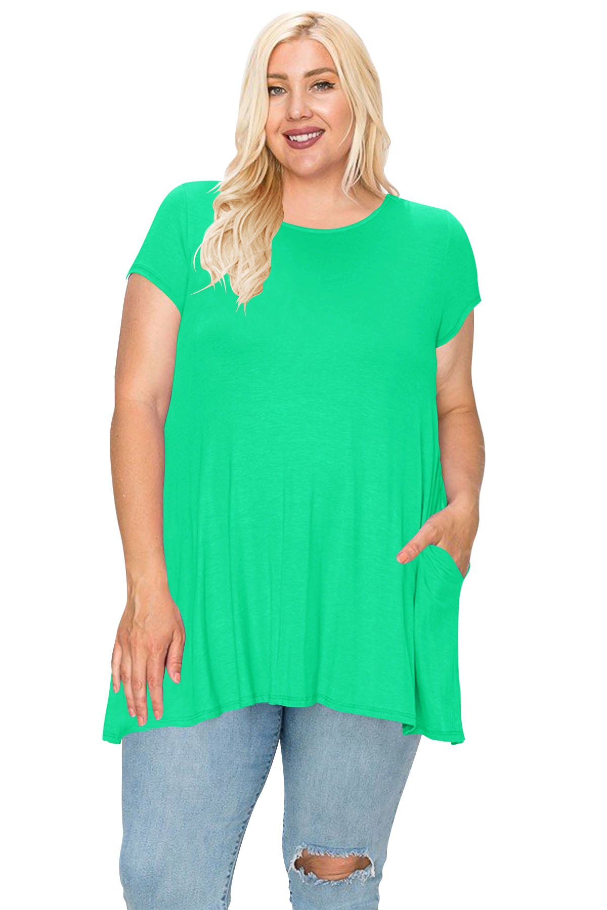 Moa Collection Women's Plus Size Solid Casual Comfort