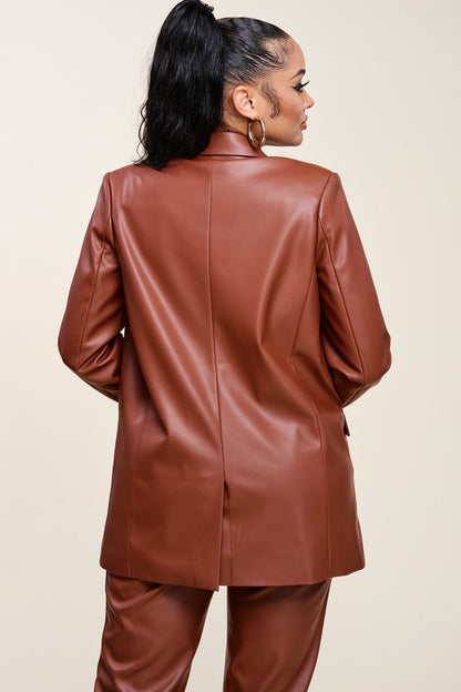 PU LONG SLEEVE JACKET