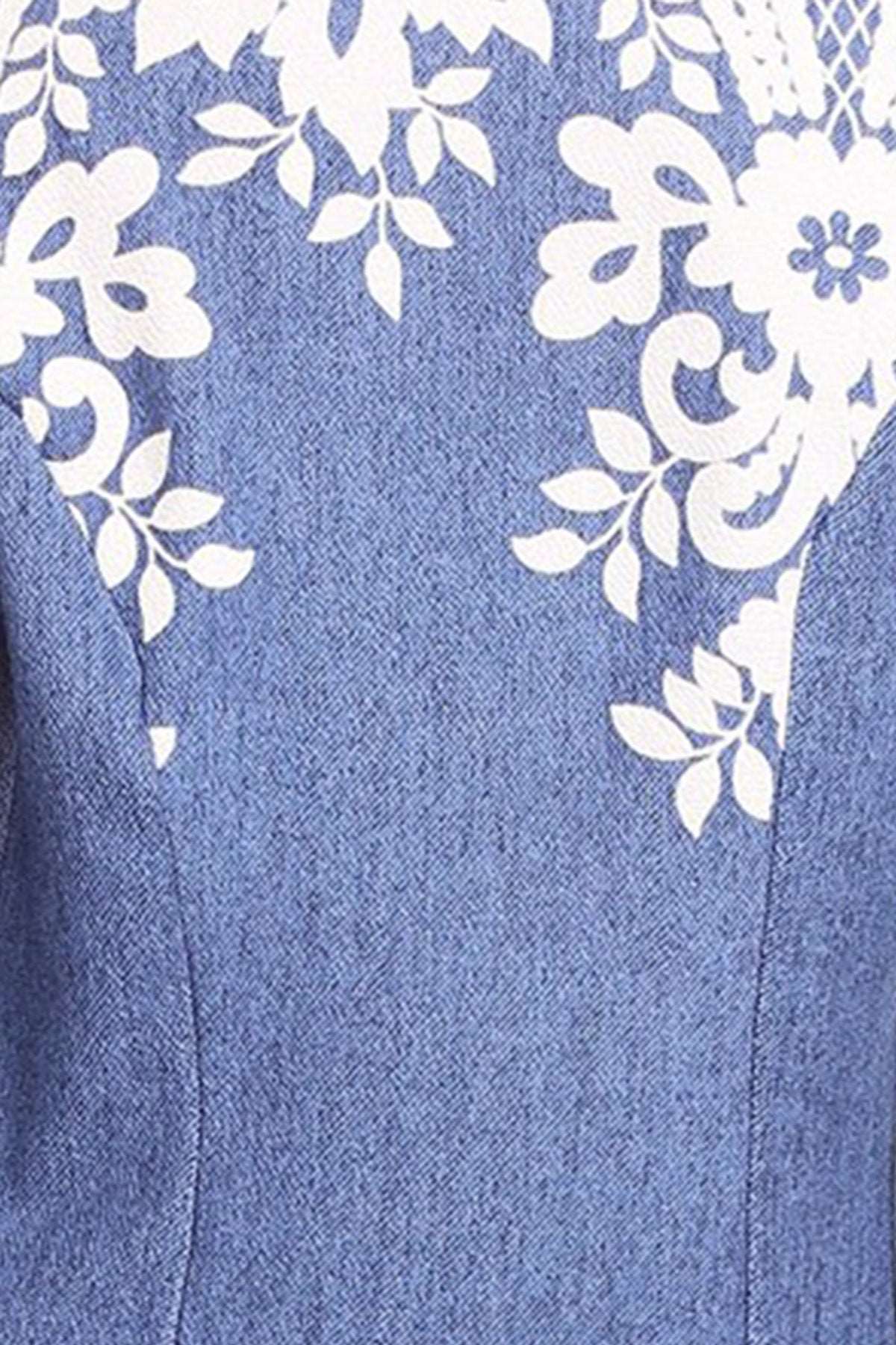 Embroidered Blue