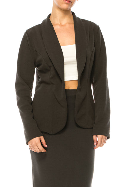 Women's Elegant 2-Piece Suit – Blazer and Pencil Skirt, Professional Workwear