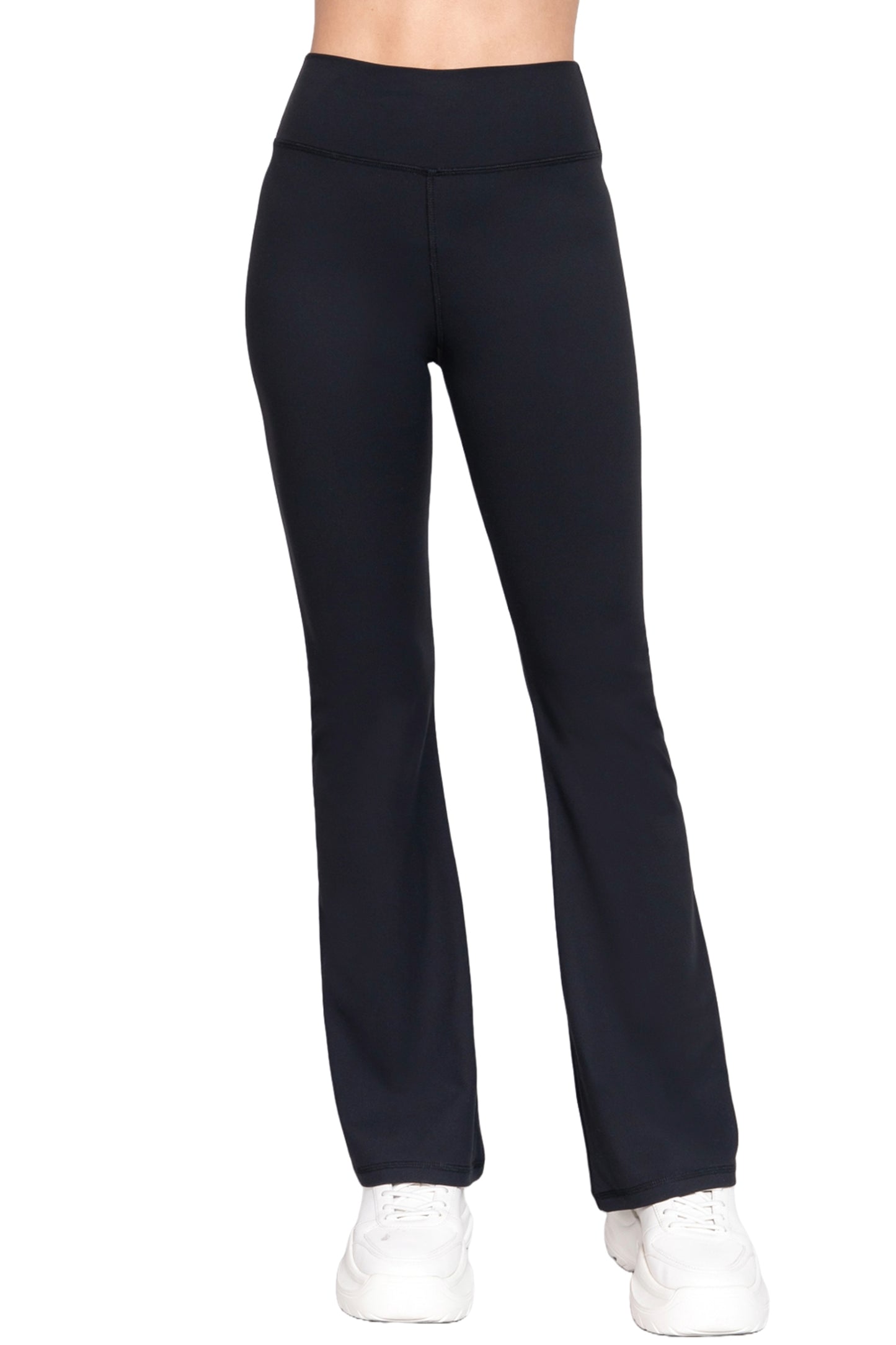 Women's Waist Band Flare Stretch Workout Long Pants