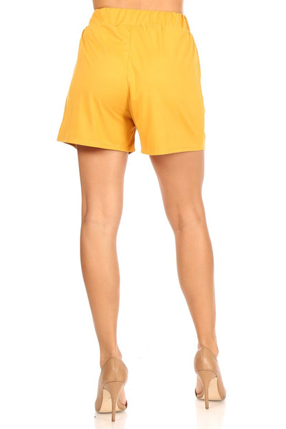 Women's Essential High Waist Solid Pull-On Shorts for Casual Wear