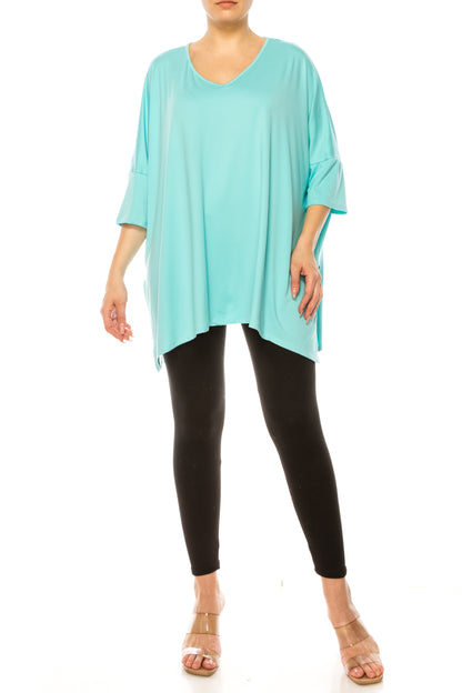 2-Piece Lounge Set Buttery Soft Tunic and Black Leggings