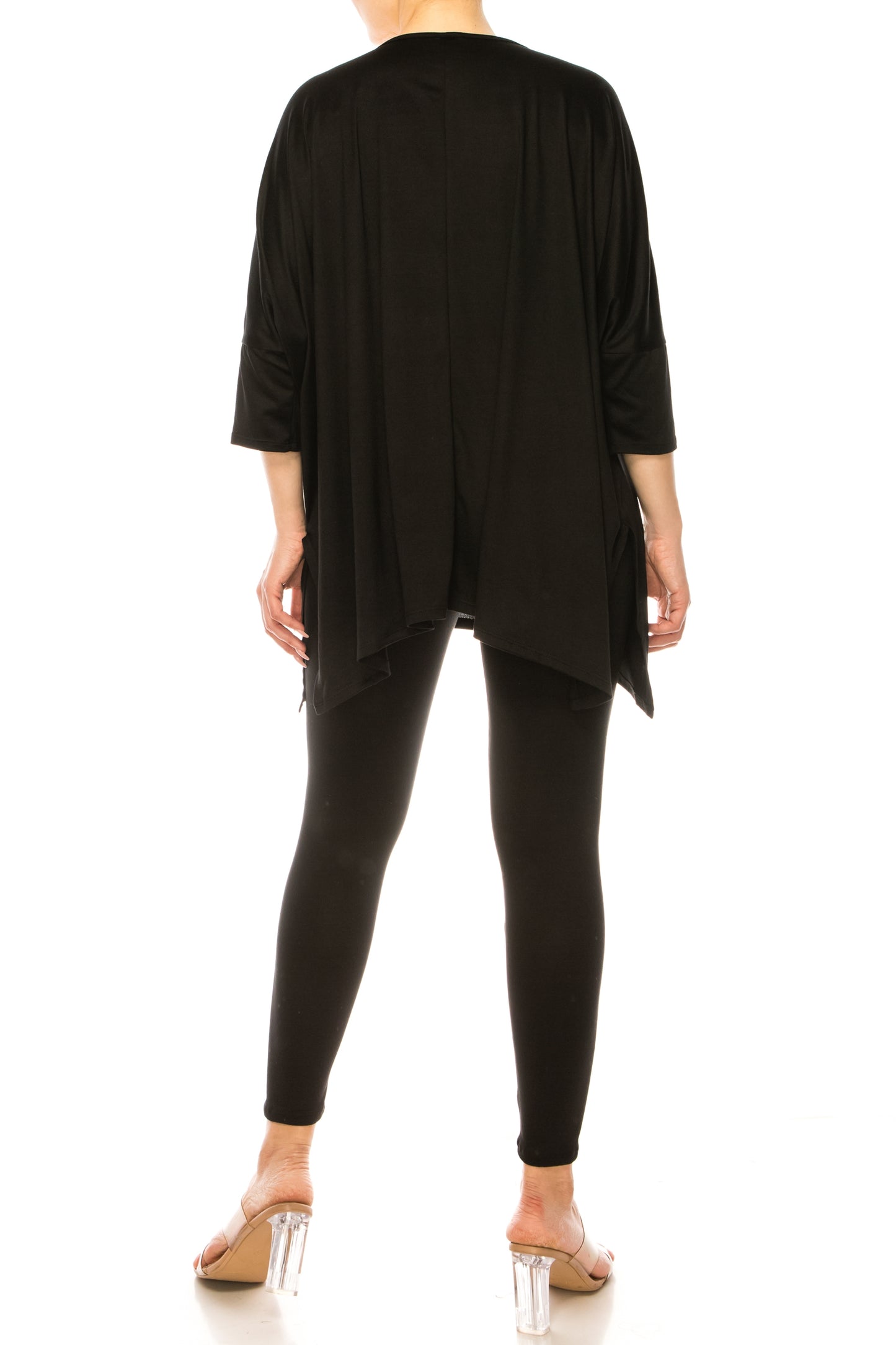 2-Piece Lounge Set Buttery Soft Tunic and Black Leggings