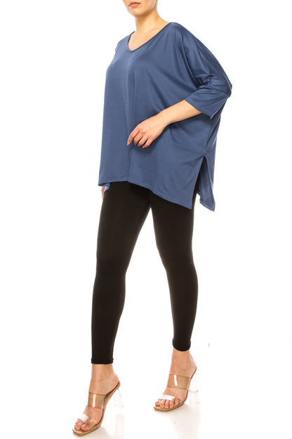 2-Piece Lounge Set Buttery Soft Tunic and Black Leggings