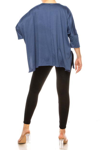 2-Piece Lounge Set Buttery Soft Tunic and Black Leggings