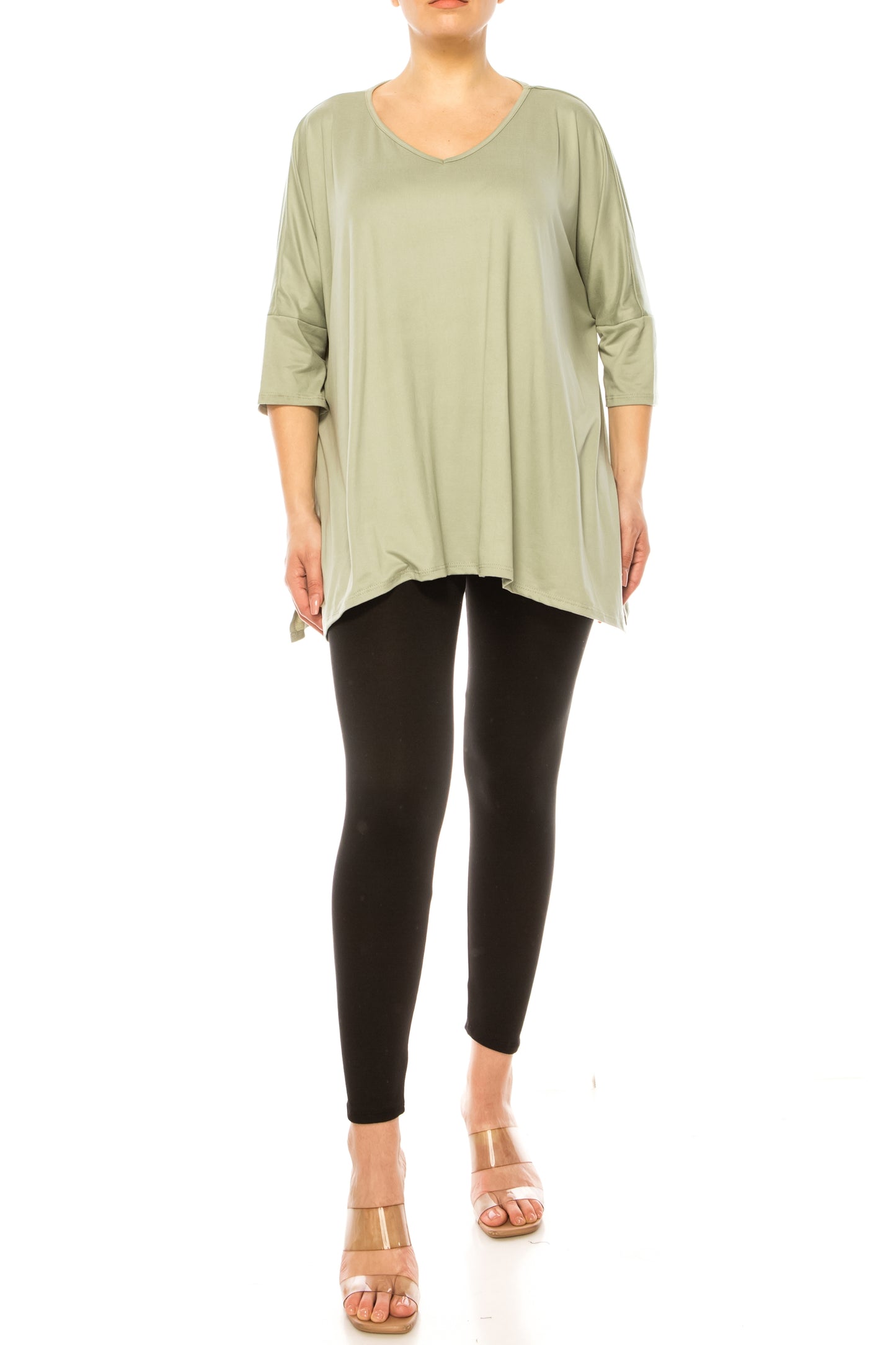 2-Piece Lounge Set Buttery Soft Tunic and Black Leggings