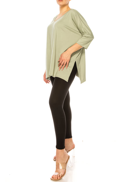 2-Piece Lounge Set Buttery Soft Tunic and Black Leggings