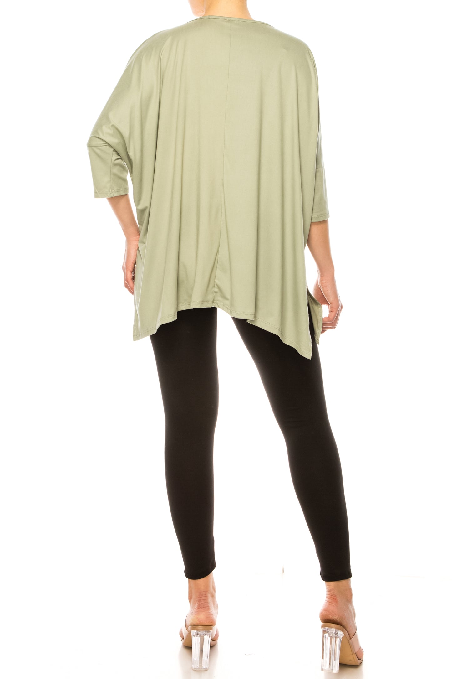 2-Piece Lounge Set Buttery Soft Tunic and Black Leggings