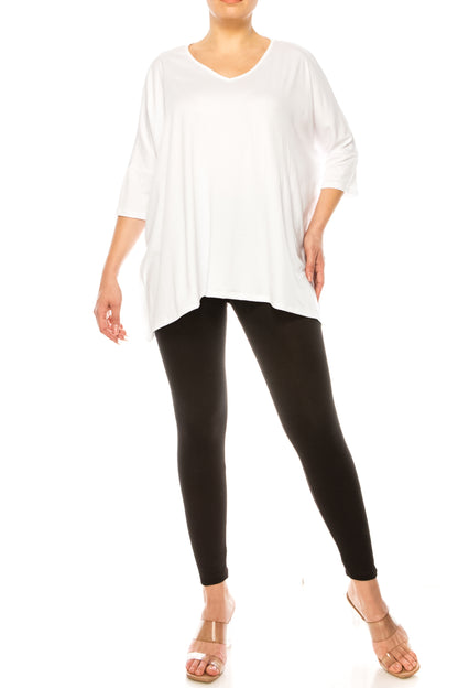 2-Piece Lounge Set Buttery Soft Tunic and Black Leggings