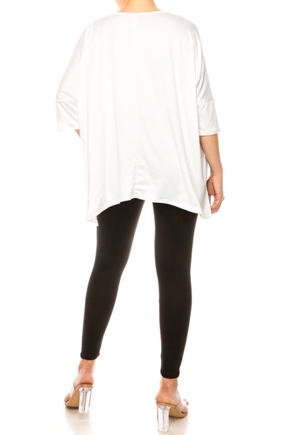 2-Piece Lounge Set Buttery Soft Tunic and Black Leggings