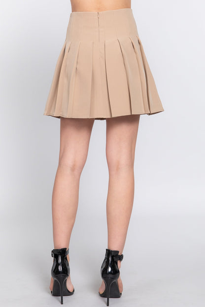 Women's Classic Pleated Mini Skirt – Lightweight and Versatile Style