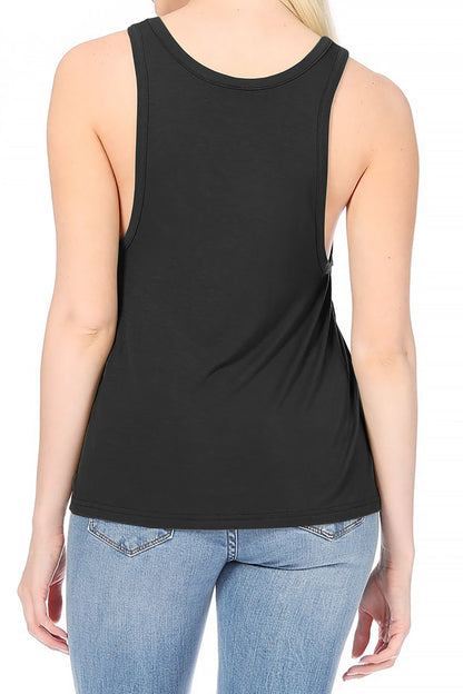 Women's Flowy Workout Tank Top – Modal Racerback Sleeveless Design