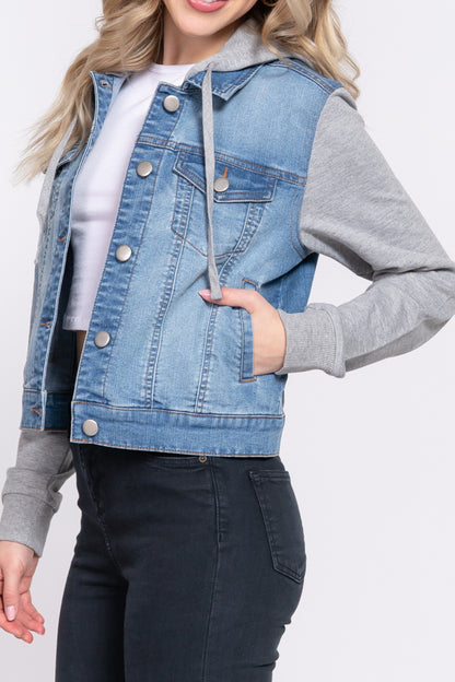 Women's Denim Vest and Hoodie Denim Jackets