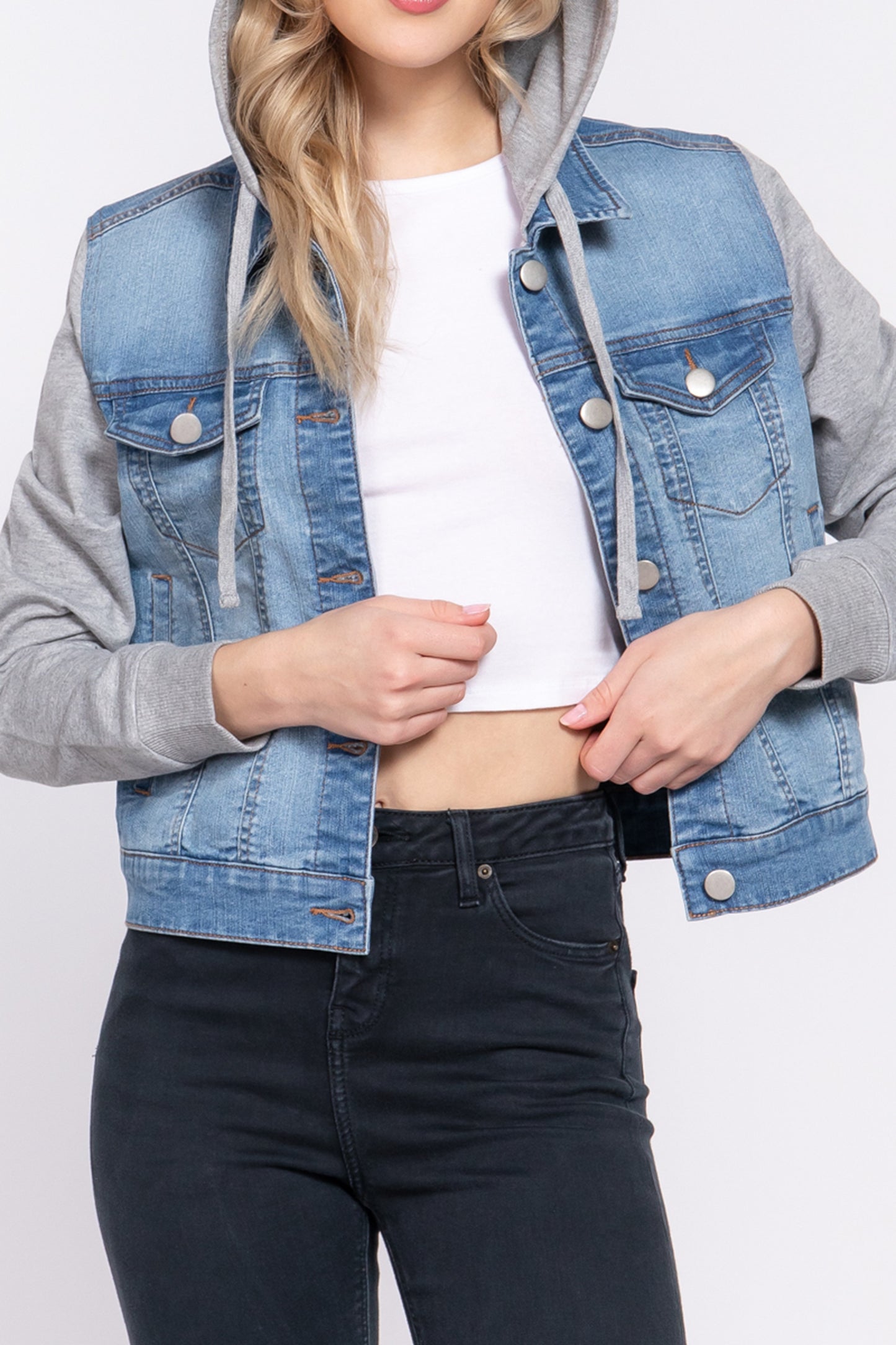 Women's Denim Vest and Hoodie Denim Jackets