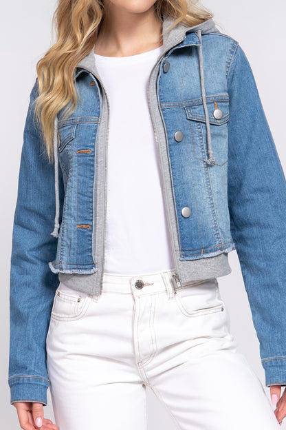 Women's Denim Vest and Hoodie Denim Jackets