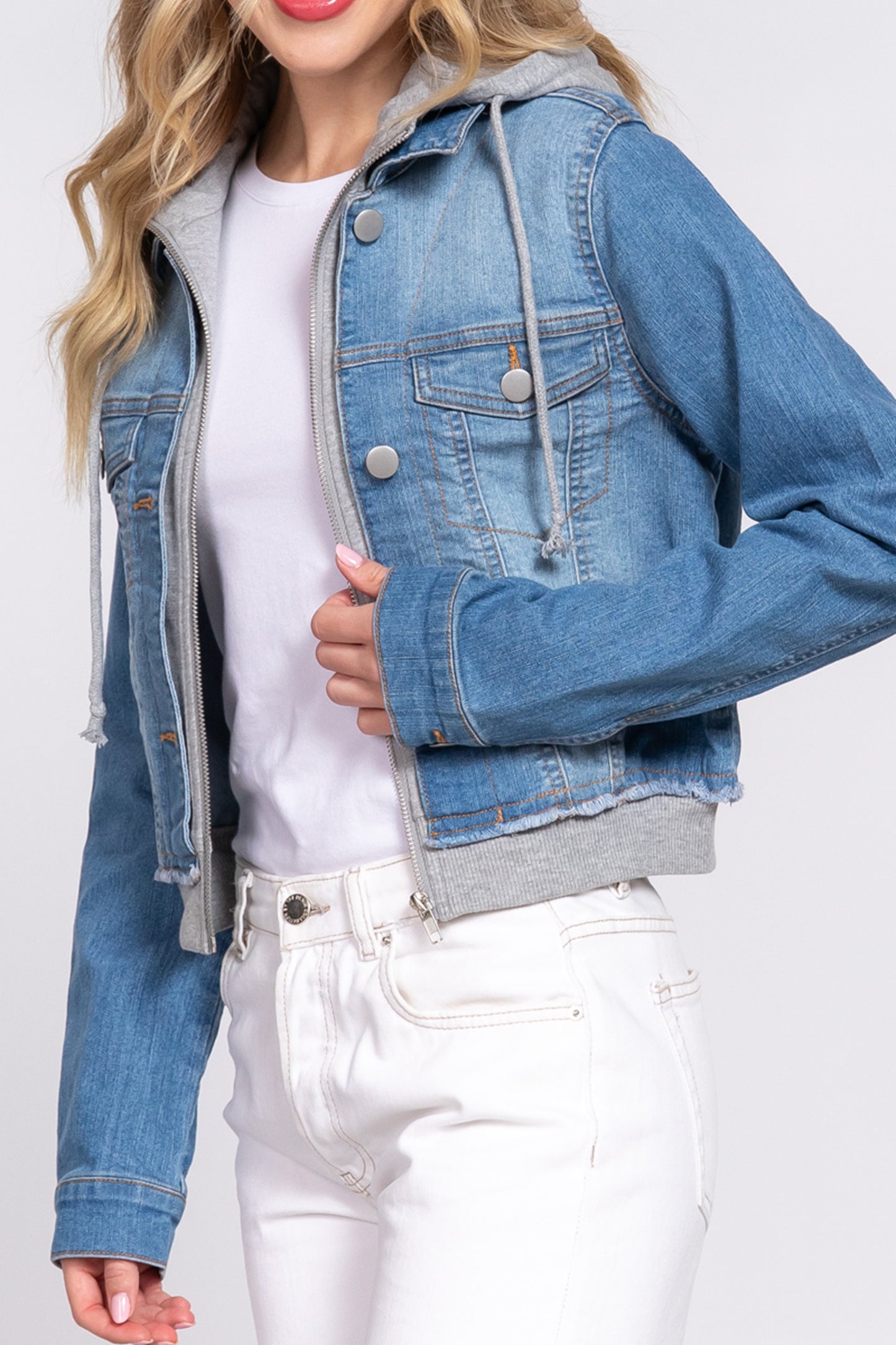 Women's Denim Vest and Hoodie Denim Jackets