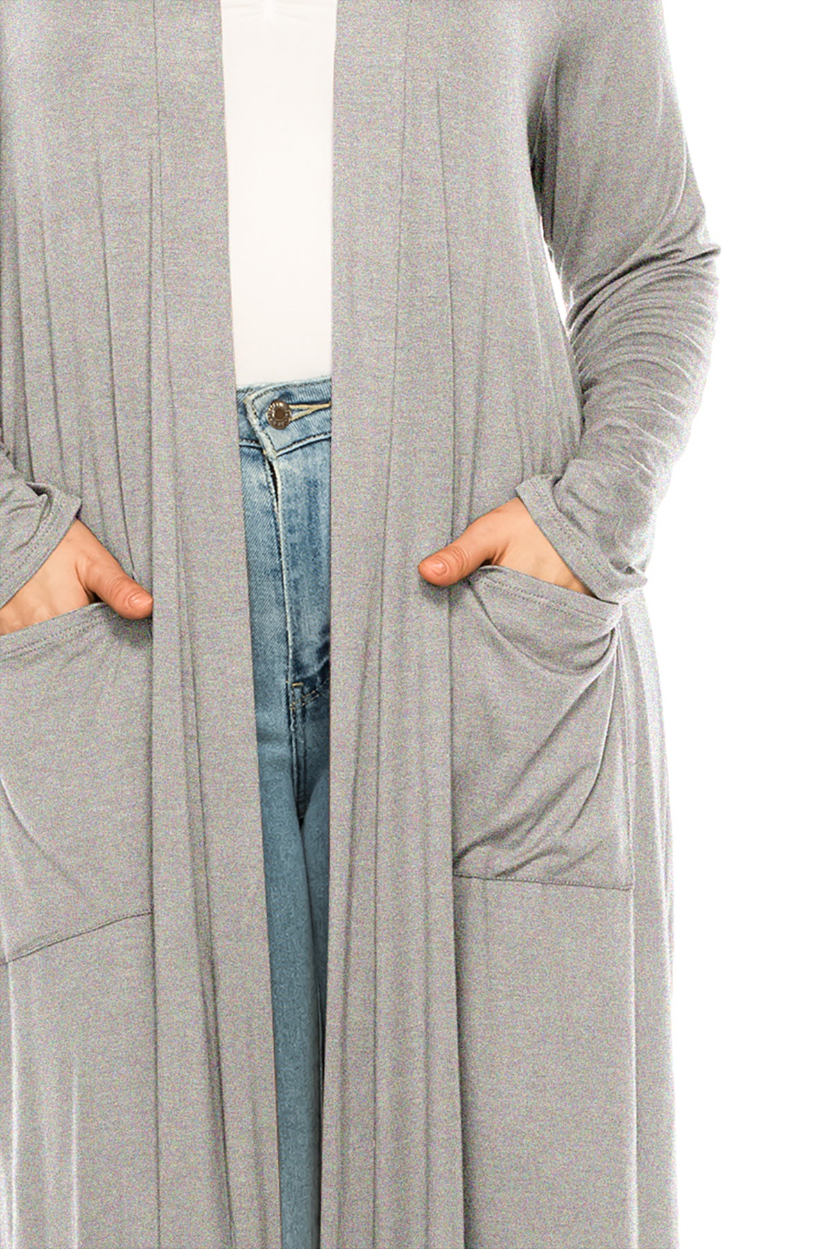 MINKPINK Sweater Duster Gray Front Tie sold Medium Long Sleeve