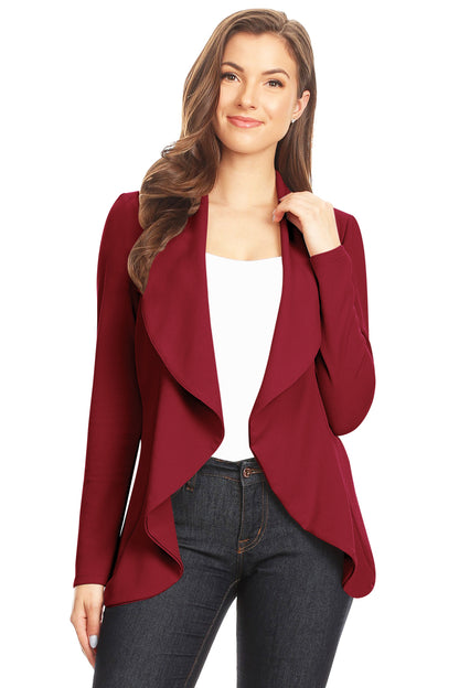 Women's Women's Classic Casual Work Draped Open Front Blazer