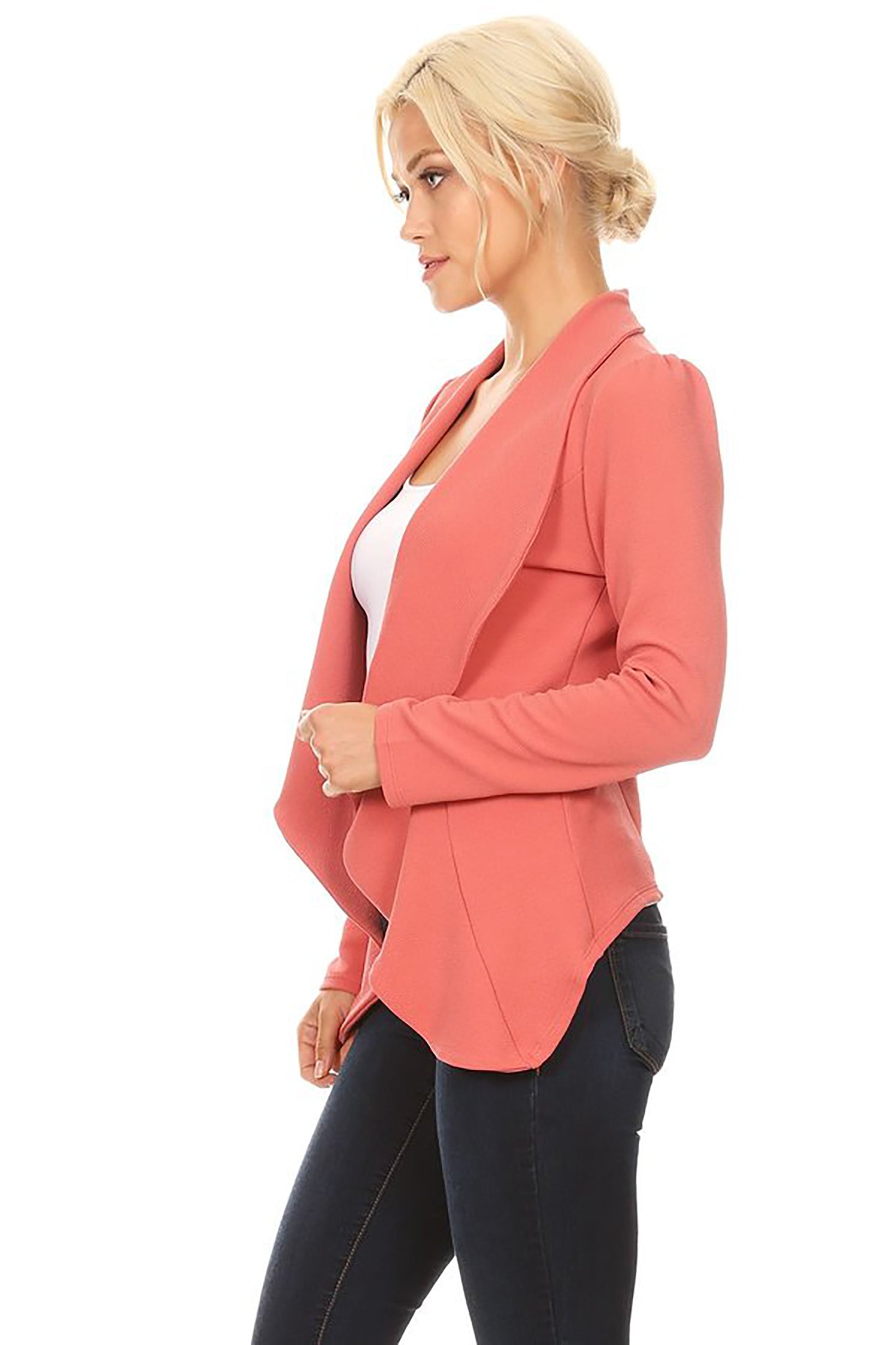 Women's Women's Classic Casual Work Draped Open Front Blazer