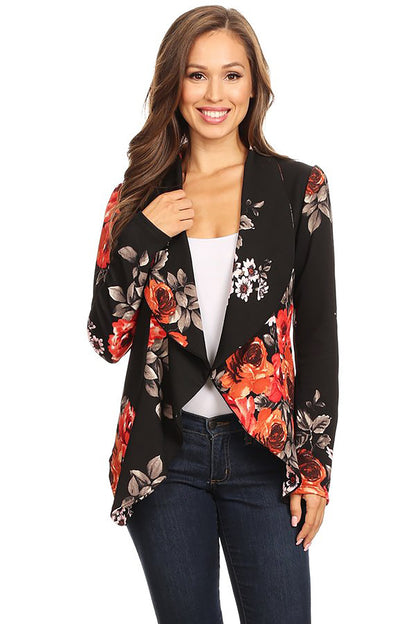 Women's Women's Classic Casual Work Draped Open Front Blazer