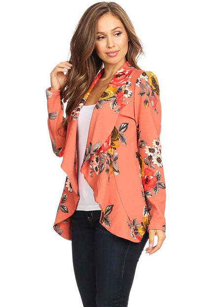 Women's Women's Classic Casual Work Draped Open Front Blazer