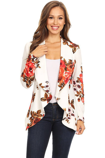 Women's Women's Classic Casual Work Draped Open Front Blazer