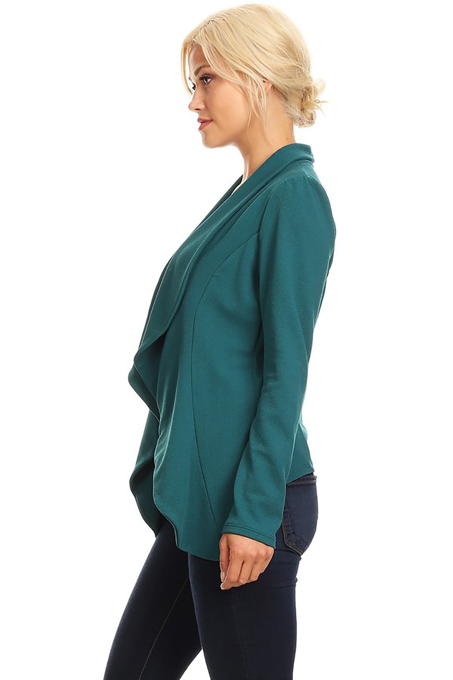 Women's Women's Classic Casual Work Draped Open Front Blazer