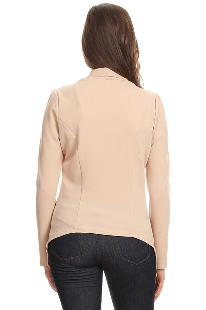 Women's Women's Classic Casual Work Draped Open Front Blazer