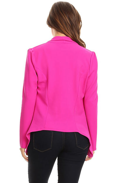 Women's Women's Classic Casual Work Draped Open Front Blazer