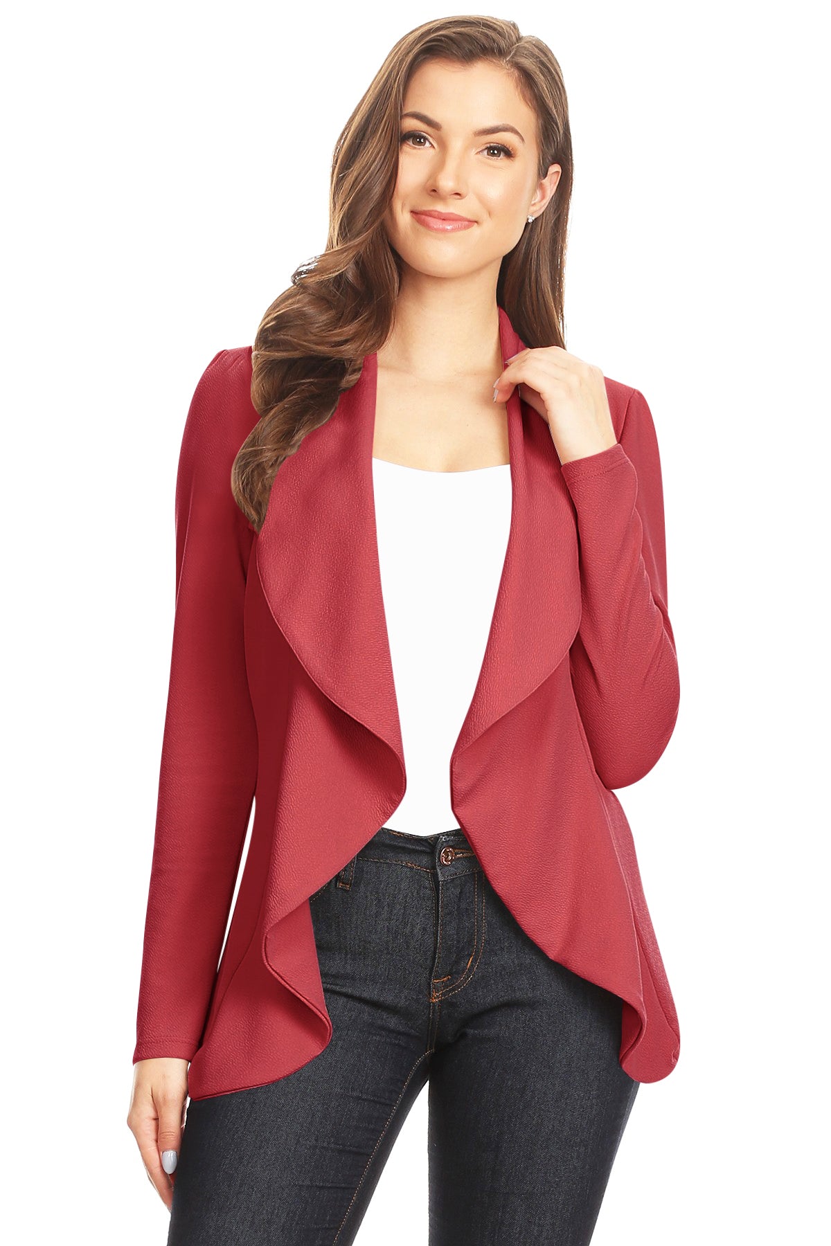 Women's Women's Classic Casual Work Draped Open Front Blazer