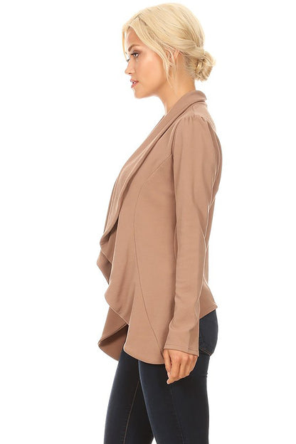 Women's Women's Classic Casual Work Draped Open Front Blazer