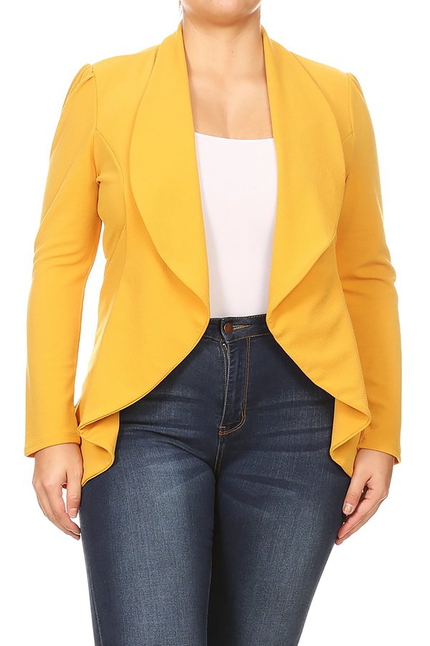 Women's Women's Classic Casual Work Draped Open Front Blazer