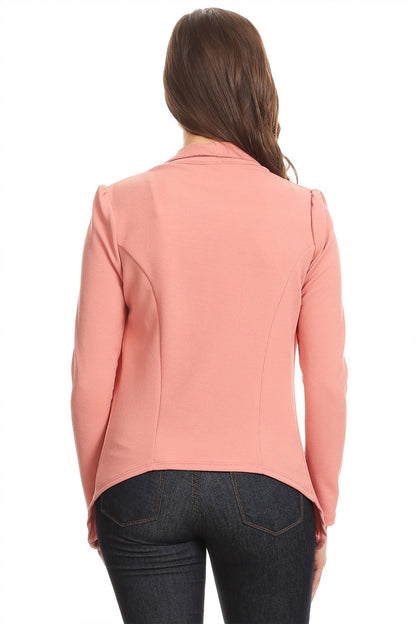 Women's Women's Classic Casual Work Draped Open Front Blazer