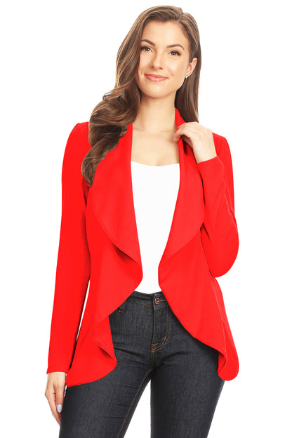 Women's Women's Classic Casual Work Draped Open Front Blazer