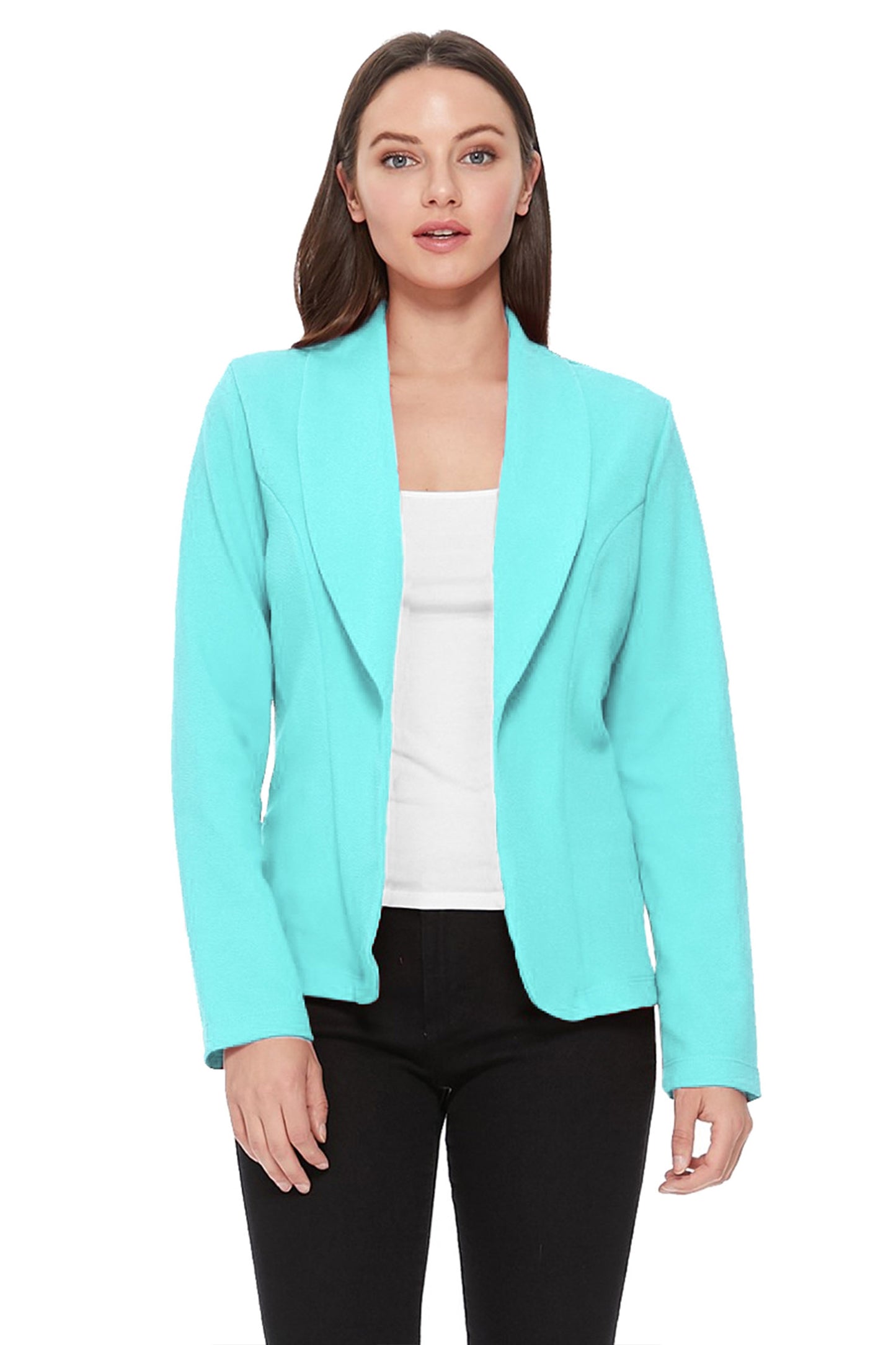 Women's Casual Long Sleeves Office Workwear Solid Blazer Jacket S-3XL