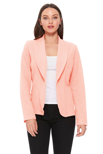 Women's Casual Long Sleeves Office Workwear Solid Blazer Jacket S-3XL