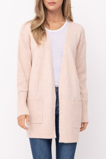 Women's Open front long sleeve cardigan sweater