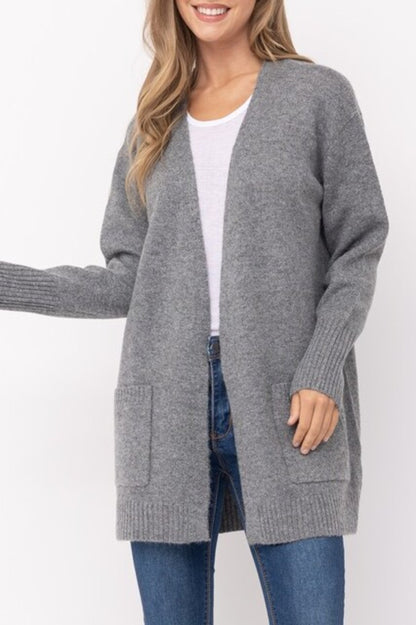 Women's Open front long sleeve cardigan sweater