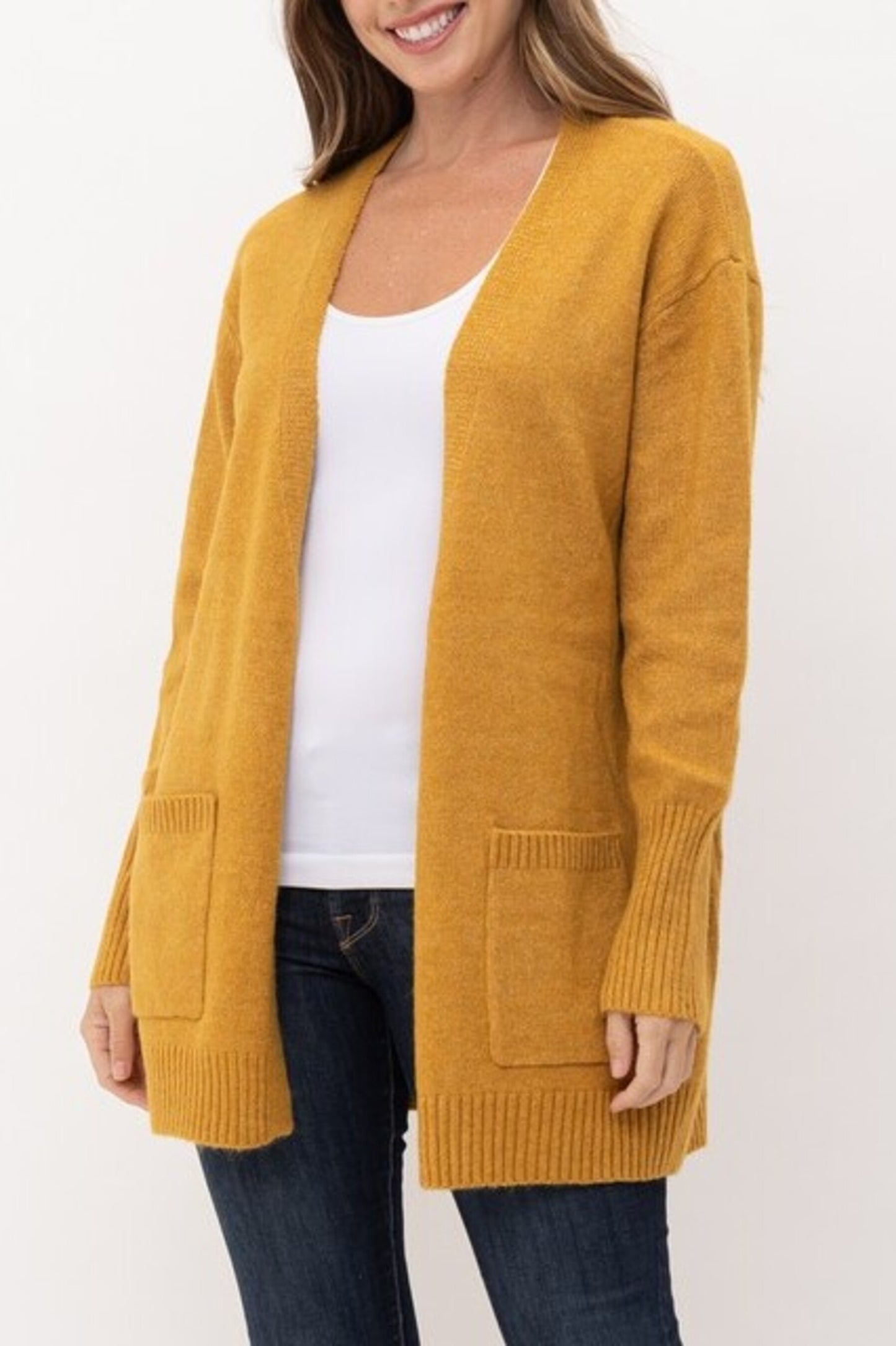 Women's Open front long sleeve cardigan sweater