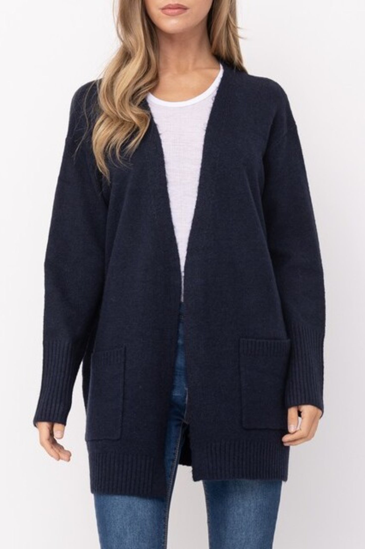 Women's Open front long sleeve cardigan sweater