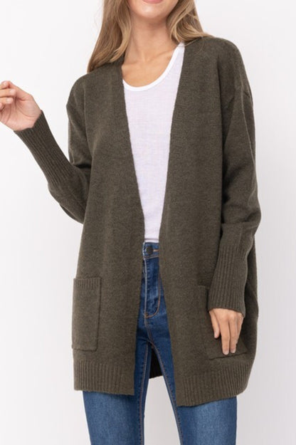 Women's Open front long sleeve cardigan sweater