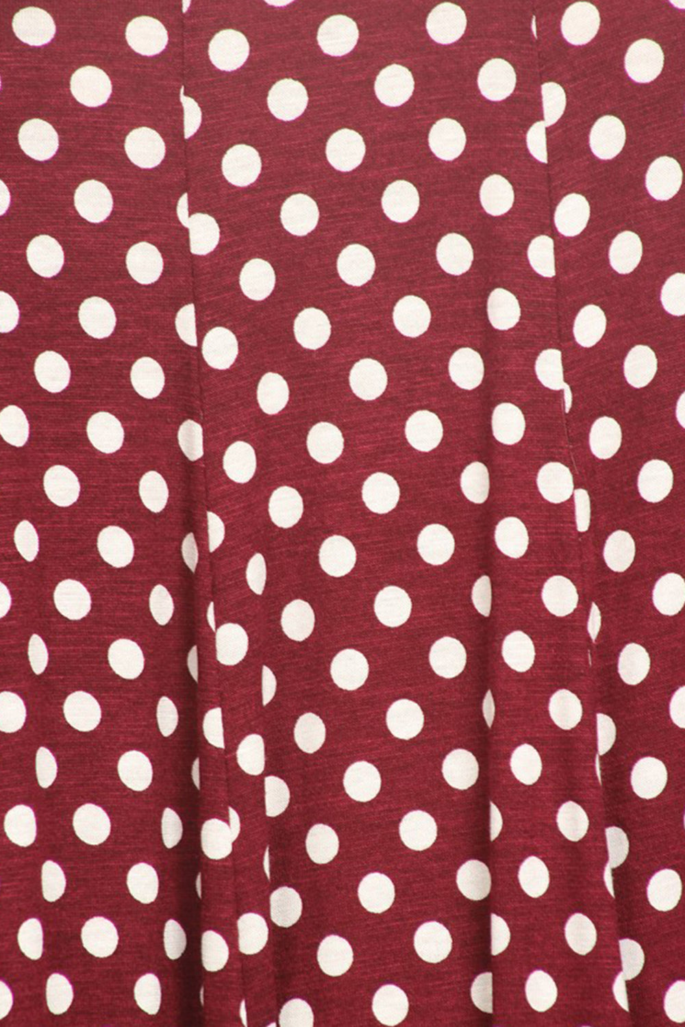Women's Scoop Neck 3/4 Sleeve Polka Dot Patterned A-Line Midi Dress - FashionJOA