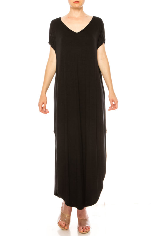 Women's Solid Color Oversized Maxi Dress