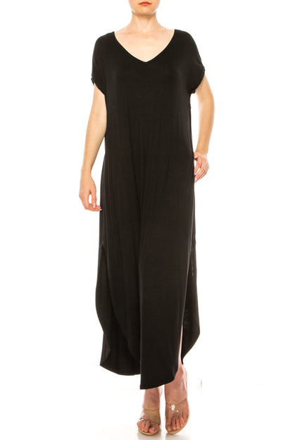 Women's Solid Color Oversized Maxi Dress