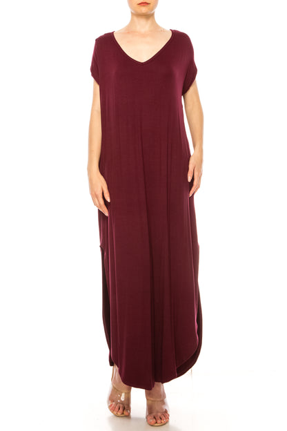 Women's Solid Color Oversized Maxi Dress