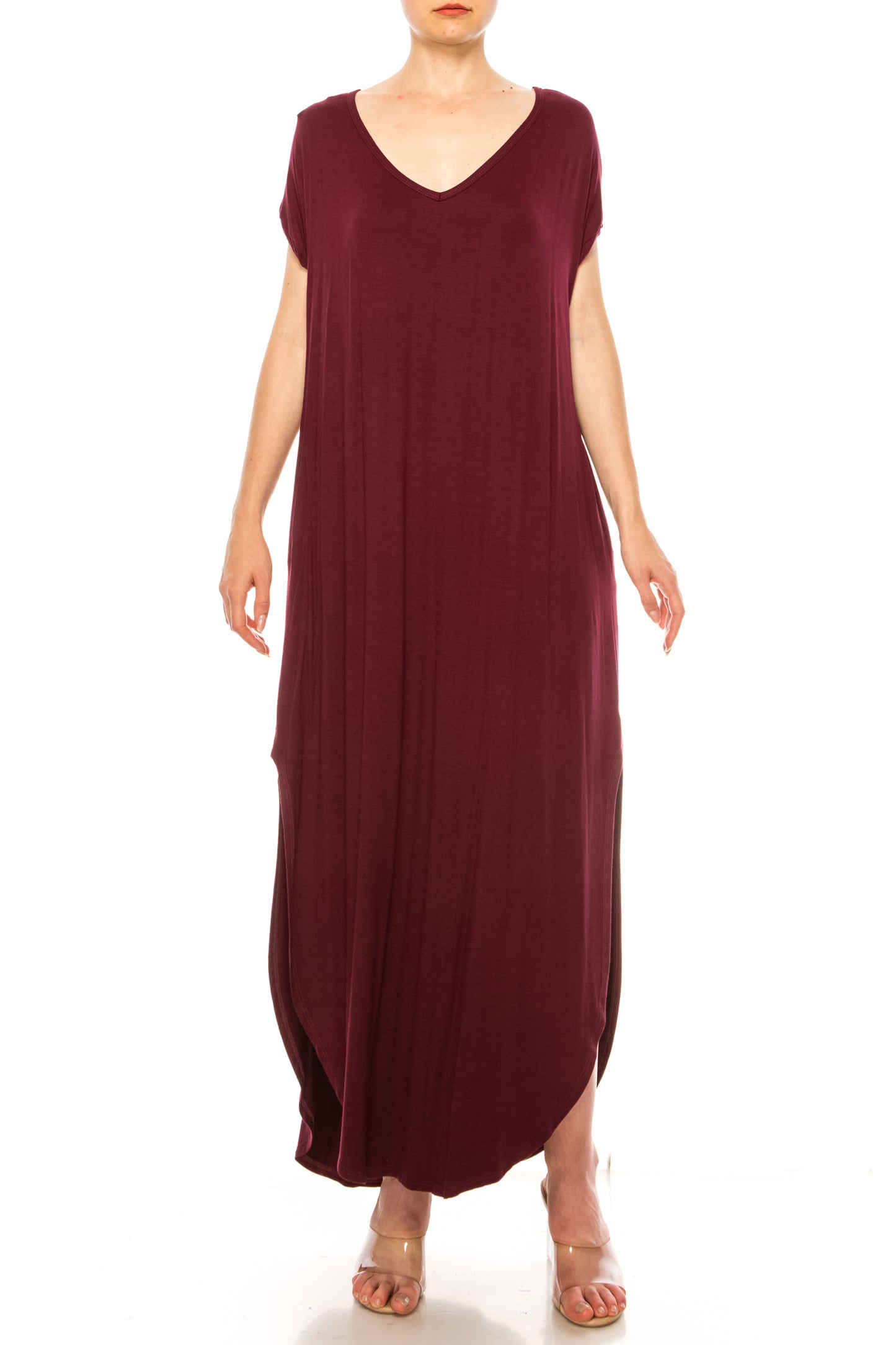 Women's Solid Color Oversized Maxi Dress