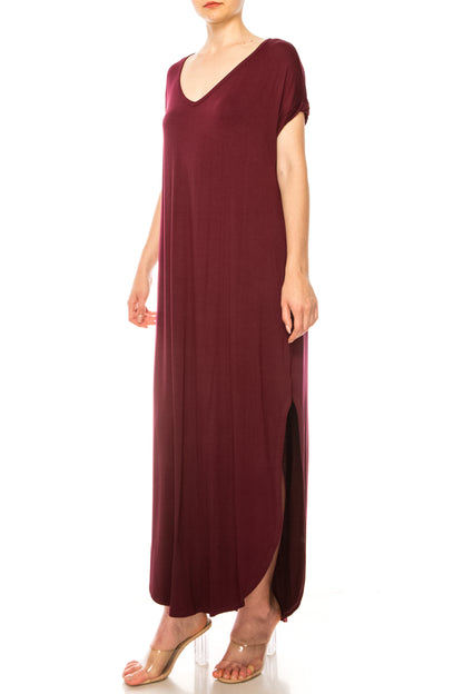 Women's Solid Color Oversized Maxi Dress