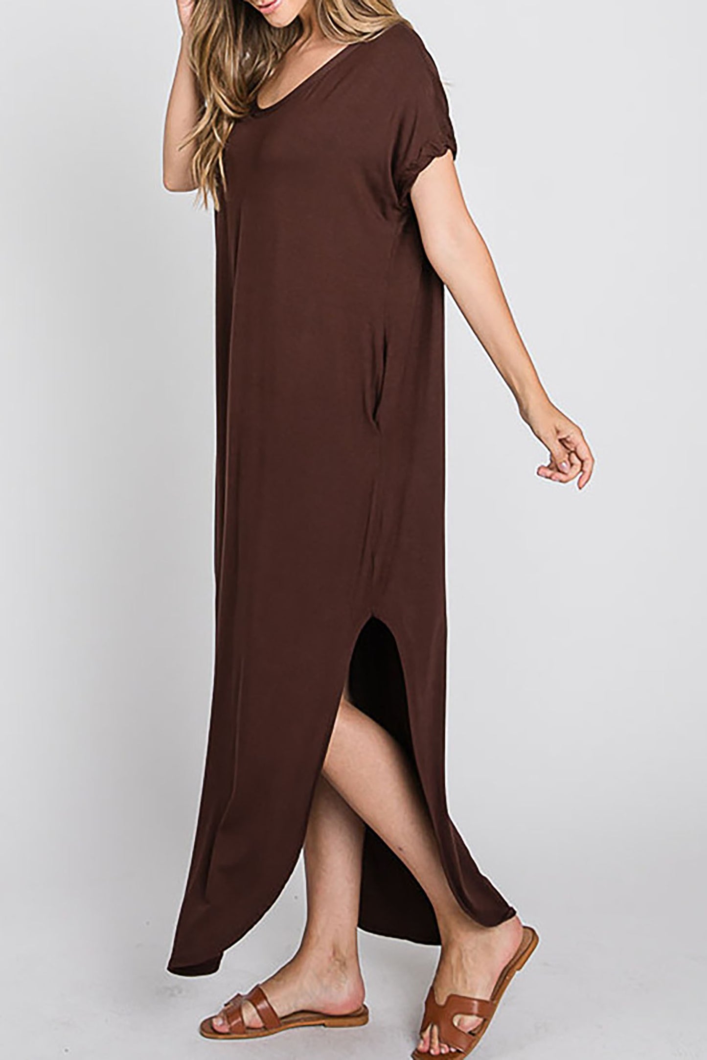 Women's Solid Color Oversized Maxi Dress