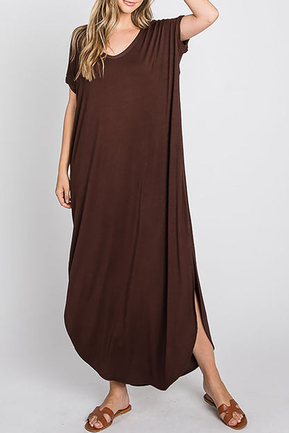 Women's Solid Color Oversized Maxi Dress